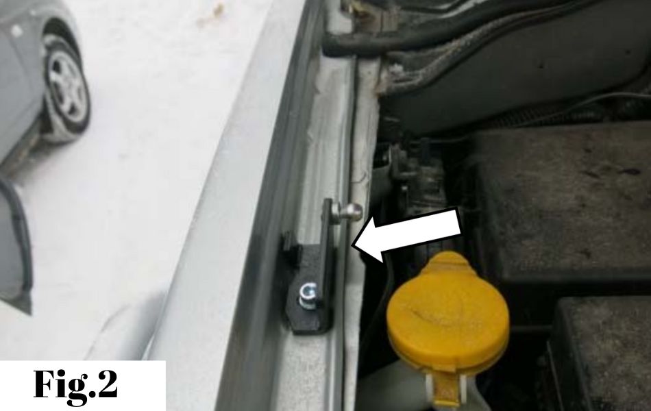 Cum se instaleaza Set amortizoare capota 2A.ST.4107.1 Rival pentru Nissan Navara Fig.1-2